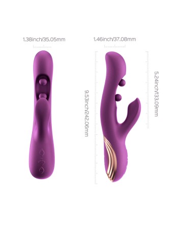 Gem vibromasseur rabbit avec capteurs de pression et application Violet