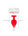 My red silicone secret plug medium