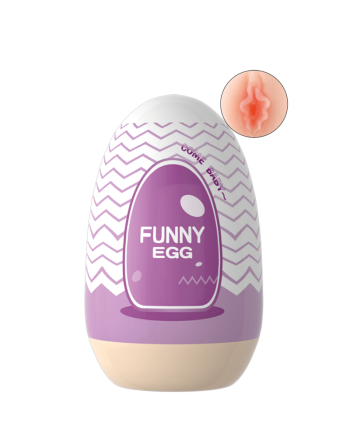 Gaine Masturbatrice Réutilisable FUNNY EGG – Design Réaliste Vagin lèvres charnus