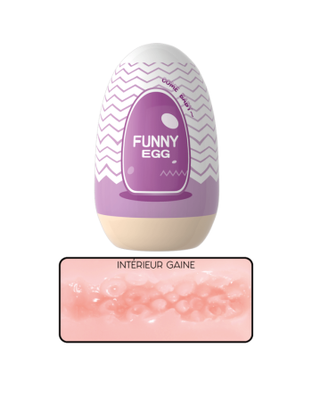 Gaine Masturbatrice Réutilisable FUNNY EGG – Design Réaliste Vagin lèvres charnus