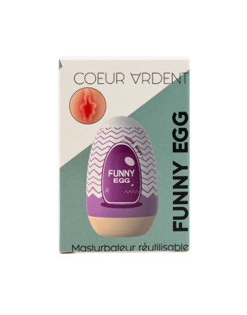 Gaine Masturbatrice Réutilisable FUNNY EGG – Design Réaliste Vagin lèvres charnus