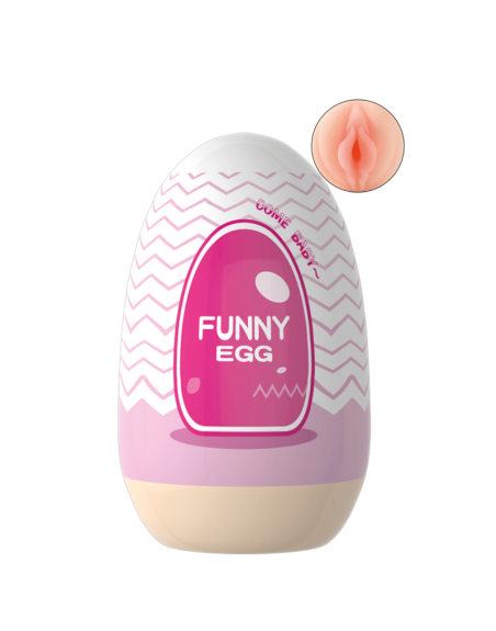 Gaine Masturbatrice Réutilisable FUNNY EGG – Design Réaliste Vagin lèvres épaisses