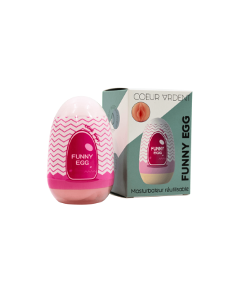 Gaine Masturbatrice Réutilisable FUNNY EGG – Design Réaliste Vagin lèvres épaisses