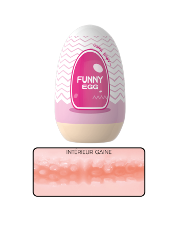 Gaine Masturbatrice Réutilisable FUNNY EGG – Design Réaliste Vagin lèvres épaisses