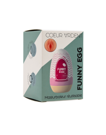Gaine Masturbatrice Réutilisable FUNNY EGG – Design Réaliste Vagin lèvres épaisses