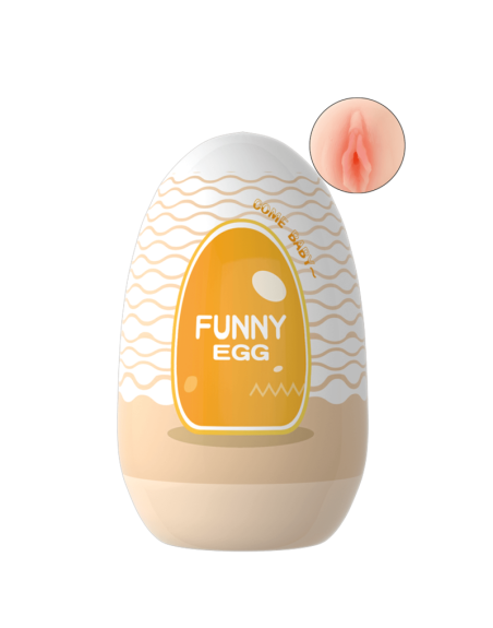 Gaine Masturbatrice Réutilisable FUNNY EGG – Design Réaliste Vagin lèvres moyennes