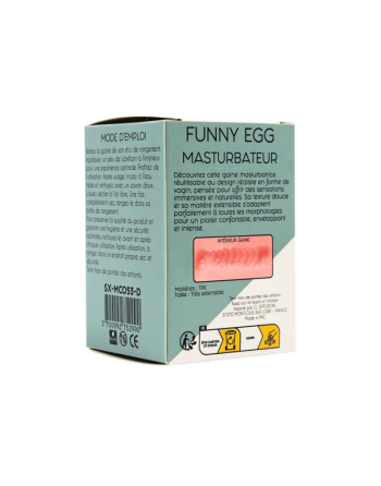 Gaine Masturbatrice Réutilisable FUNNY EGG – Design Réaliste Vagin lèvres moyennes