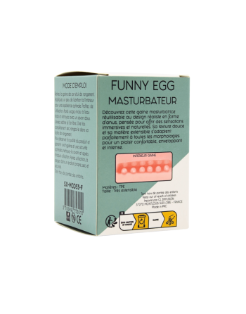 Gaine Masturbatrice Réutilisable FUNNY EGG – Design Réaliste Anus