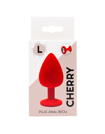 Plug rouge bijou cristal Large CHERRY 
