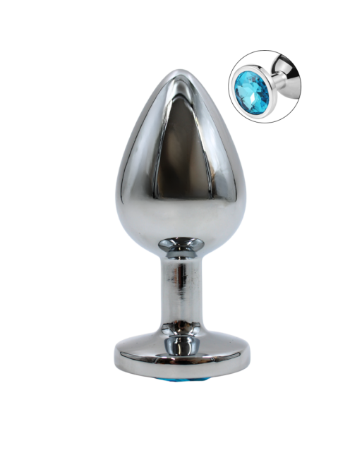 Plug bijou en aluminium bijou bleu Large HELIRA 