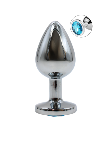 Plug bijou en aluminium bijou bleu Large HELIRA 