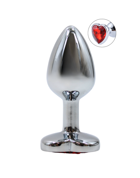 Plug bijou coeur en aluminium bijou rouge Small LOVELY 