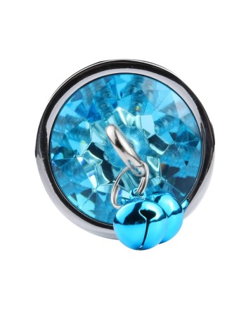 Plug bijou aluminium bleu avec clochettes Taille M JINGLE 
