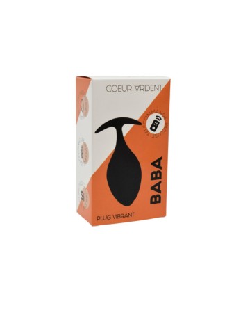 BABA, Plug vibrant anal noir USB, avec télécommande 