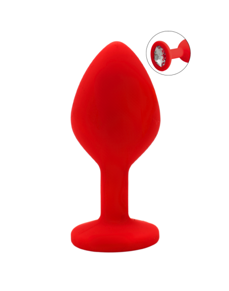 Plug rouge bijou cristal Medium CHERRY 