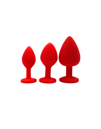 Plug rouge bijou cristal Medium CHERRY 