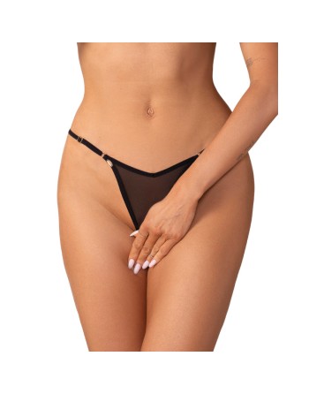 Oxaria string ouvert noir