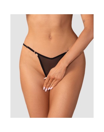 Oxaria string ouvert noir