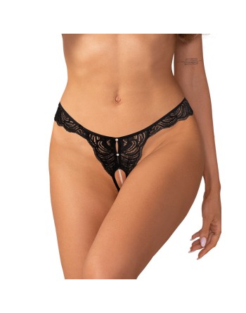Trinise string ouvert noir