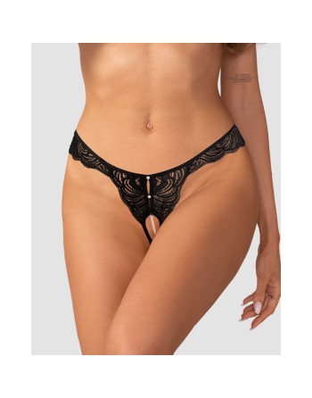 Trinise string ouvert noir