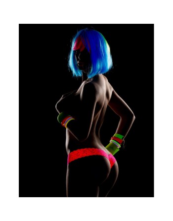 String brésilien rose en dentelle 