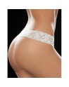 String brésilien blanc en dentelle 