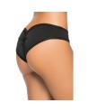 Tanga noir froncé sur les fesses 