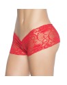 Shorty ouvert à l'entrejambe rouge 
