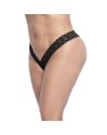 String brésilien en dentelle noir grande taille 