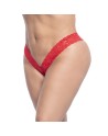 String brésilien rouge en dentelle grande taille 