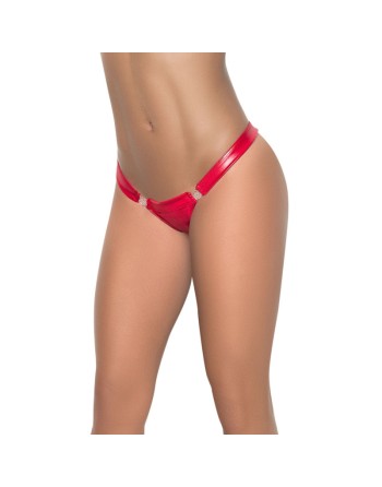 String détachable sur le devant Wetlook rouge