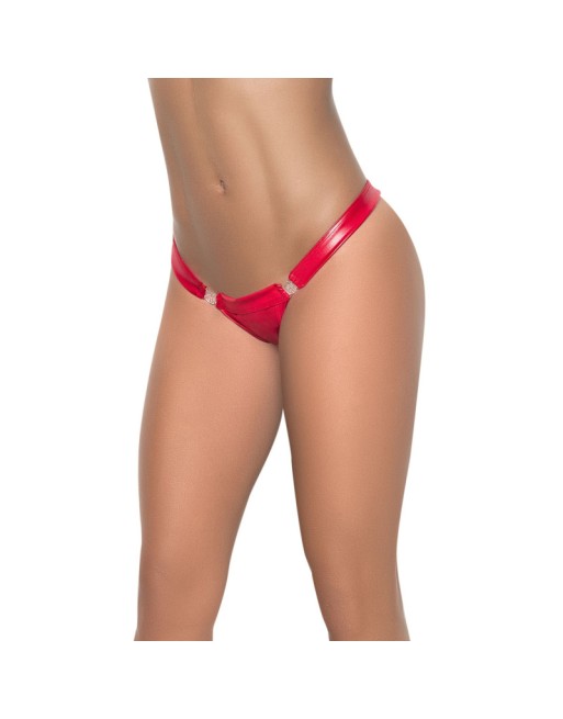 String détachable sur le devant Wetlook rouge