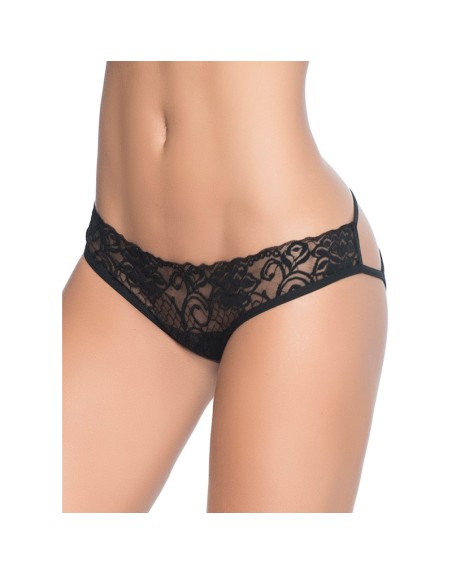 Culotte noire ouverte sexy style cage 
