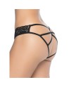 Culotte noire ouverte sexy style cage 