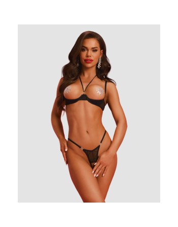 Olianna ensemble ouvert 2 pièces - Noir