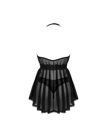 Serafia Nuisette et string - Noire