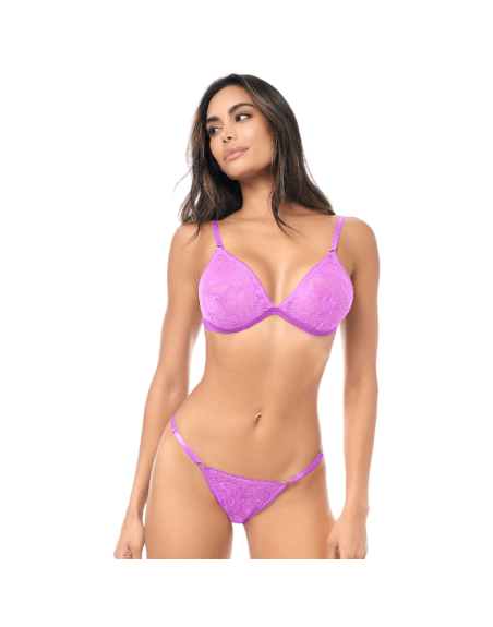 Ensemble sexy 2 pièces dentelle douce et extensible 
