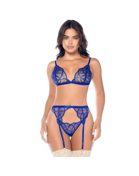 Ensemble sexy 3 pièces avec broderie brillante 