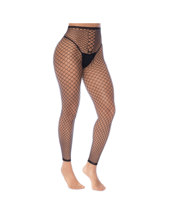 2 en 1 Top ou pantalon en résille noire 