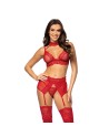 Velvet sin ensemble lingerie - Cherry