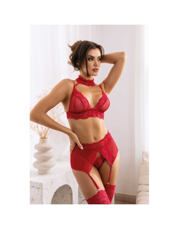 Velvet sin ensemble lingerie - Cherry