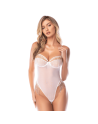 Body blanc transparent avec strass scintillants – Mapalé