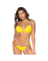 Bikini Jaune à Armatures et Perles 