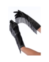 Une paire de gants noirs avec franges - Mapalé