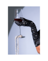 Une paire de gants satinés noirs avec strass - Mapalé