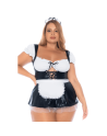 Costume sexy soubrette grande taille 3 pièces 