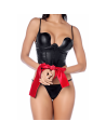Accessoire coquin en satin réversible noir  rouge 