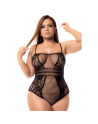 Body grande taille résille noire 