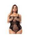 Body grande taille résille noire 