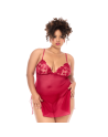 Babydoll grande taille Mapalé brodée avec string 